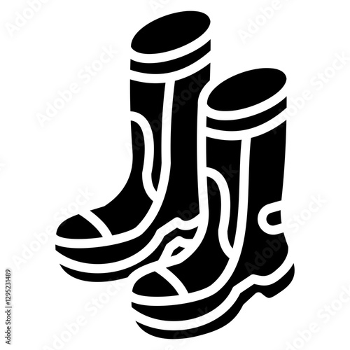 Fisherman Boots Icon Element For Design
