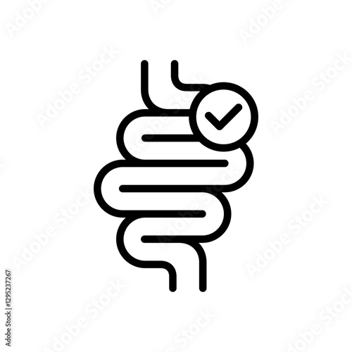 Intestinal health check icon vector design in trendy style
