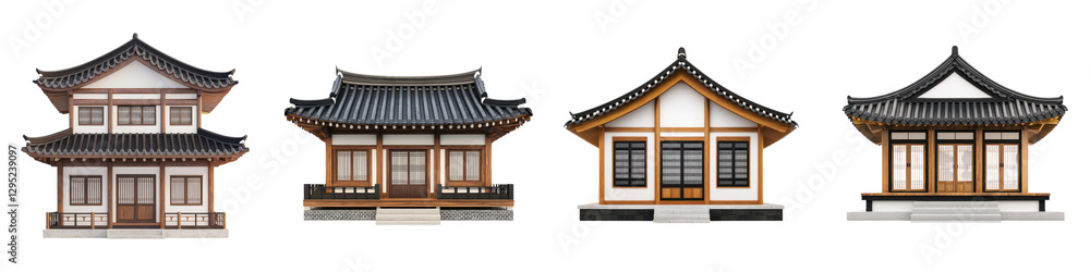 Obraz premium Beautiful of Ornate Traditional Asian Temple Architecture with Intricate Roof Designs Decorative Patterns and Cultural Landmarks