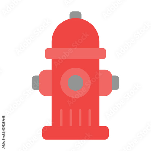 hydrant vector flat icon design