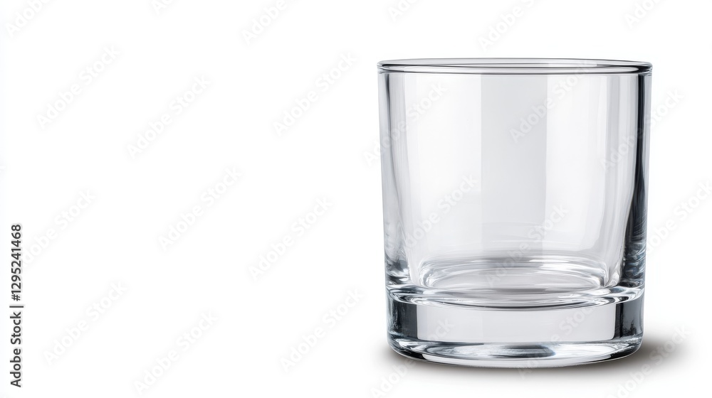 Empty shot glass on white background Empty shot glass on white background