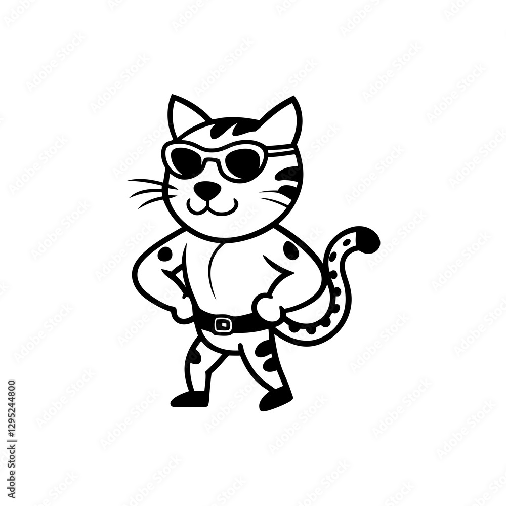 Fototapeta premium vector illustration of a cat