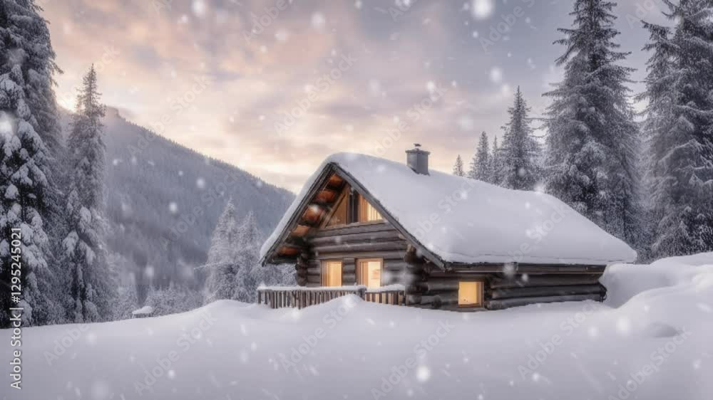 cabin in the snow cabin in the snow