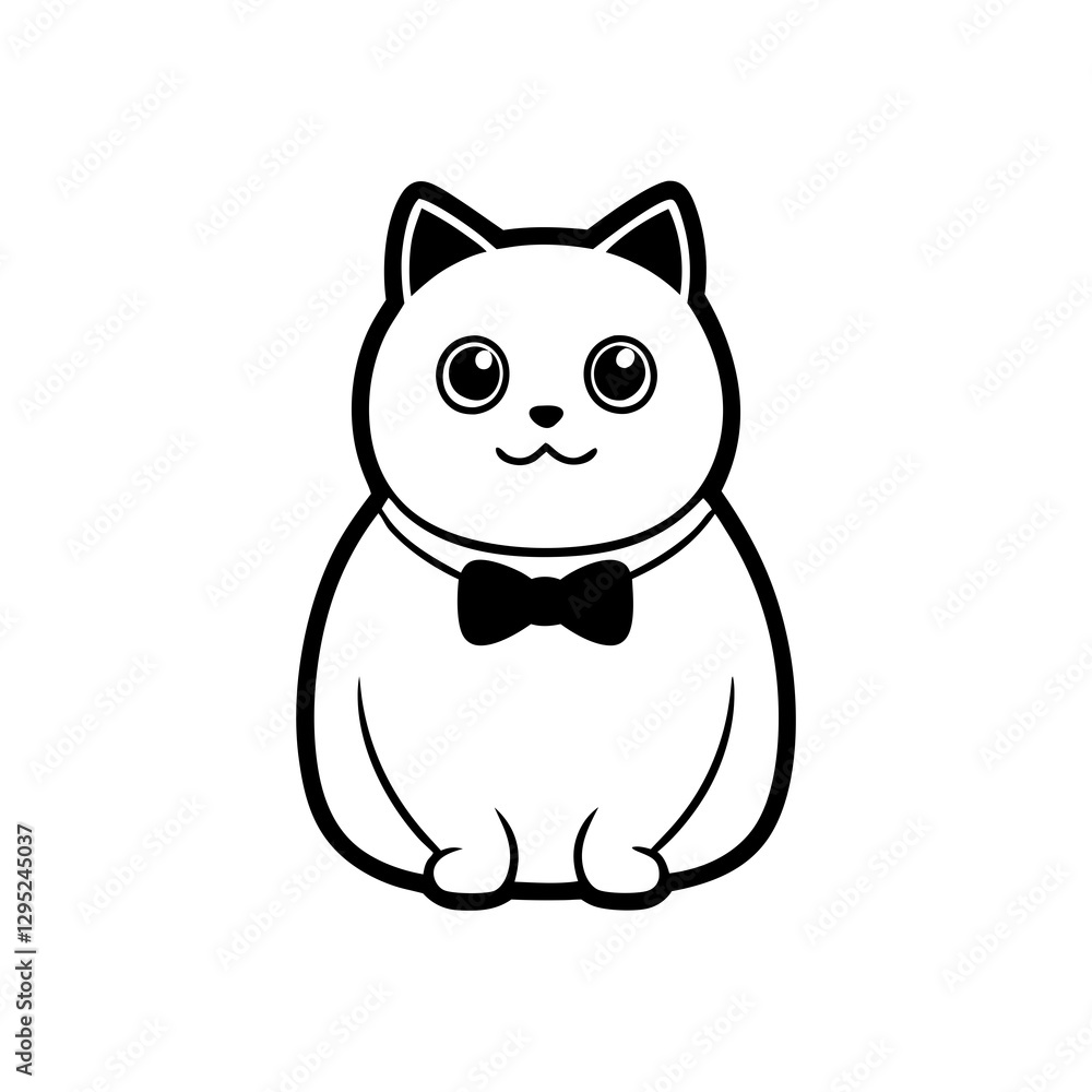 Fototapeta premium vector illustration of a cat