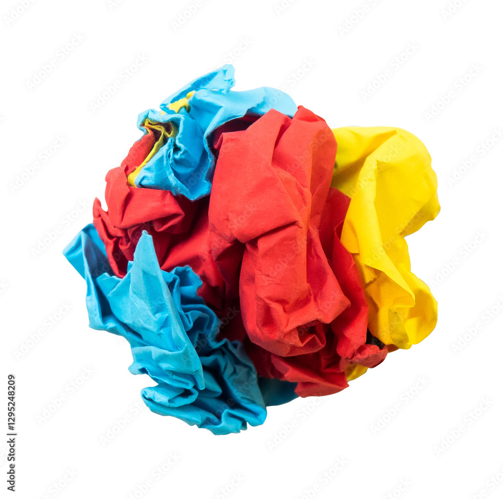 crumpled colorful paper ball crumpled colorful paper ball