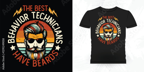 Funny Analyst Behavior Technician Vintage Behavior Therapist T-shirt Design