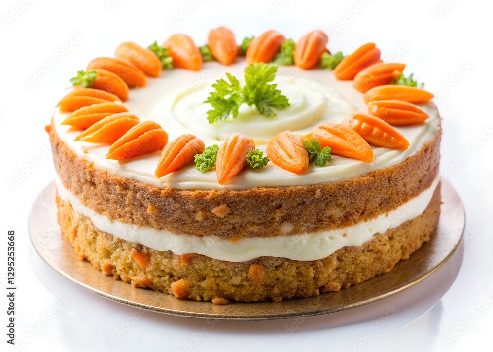 Carrot cake with white background Carrot cake with white background