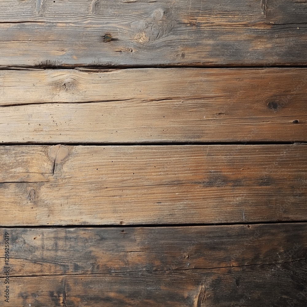Rustic wooden planks surface with natural texture and weathered patterns Rustic wooden planks surface with natural texture and weathered patterns