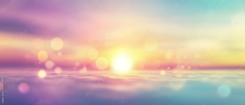 Blurred background of a sunrise over the ocean. Blurred background of a sunrise over the ocean.