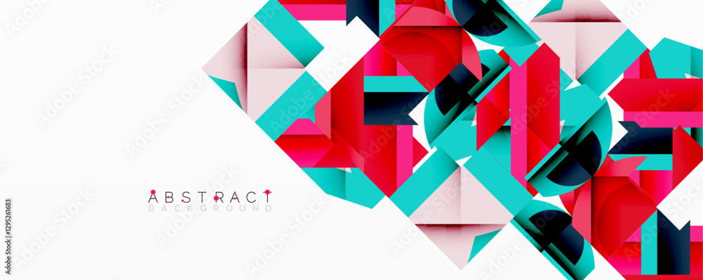 Abstract geometric composition with interlocking circular and angular shapes, featuring smooth gradients and sharp contrasts on a white background Abstract geometric composition with interlocking circular and angular shapes, featuring smooth gradients and sharp contrasts on a white background