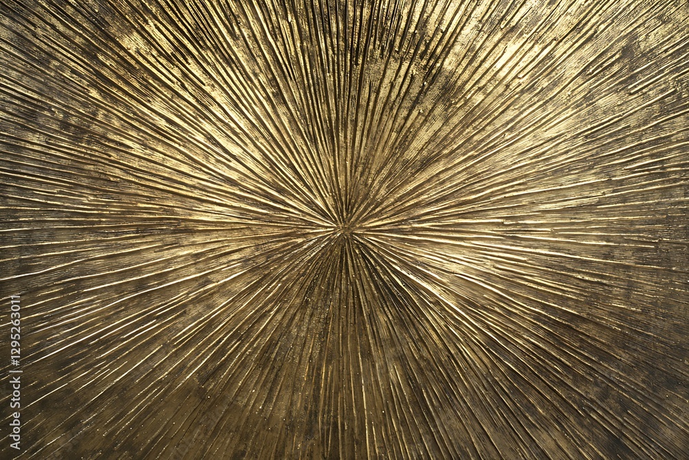 Obraz premium Golden Radiating Texture Art