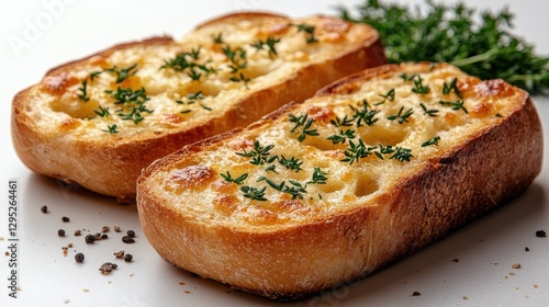 garlic bread isolated on transparent background