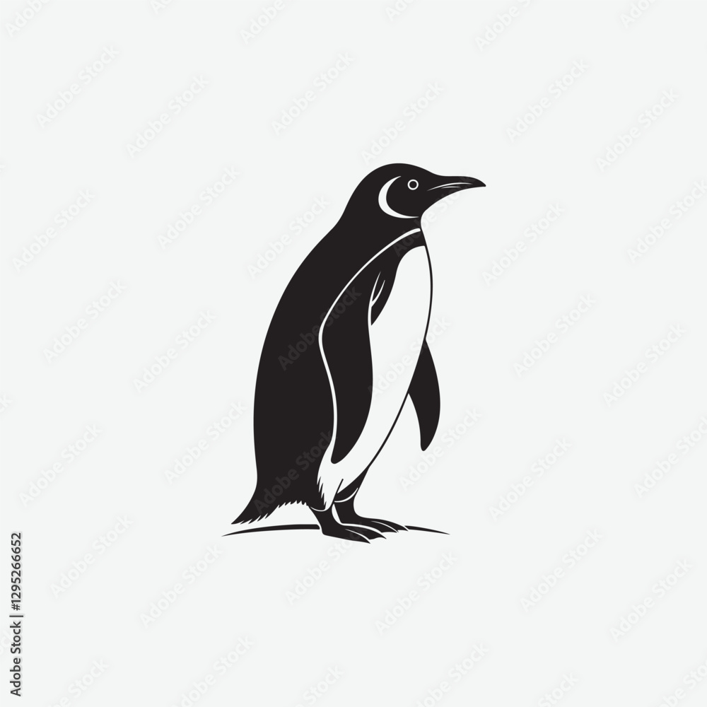 Obraz premium Discover stunning Penguin Vector Silhouette designs perfect for logos, illustrations, and more. Download high-quality, customizable vectors for your creative projects.