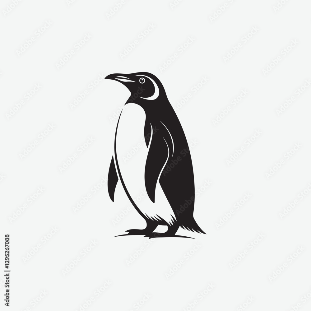 Fototapeta premium Discover stunning Penguin Vector Silhouette designs perfect for logos, illustrations, and more. Download high-quality, customizable vectors for your creative projects.