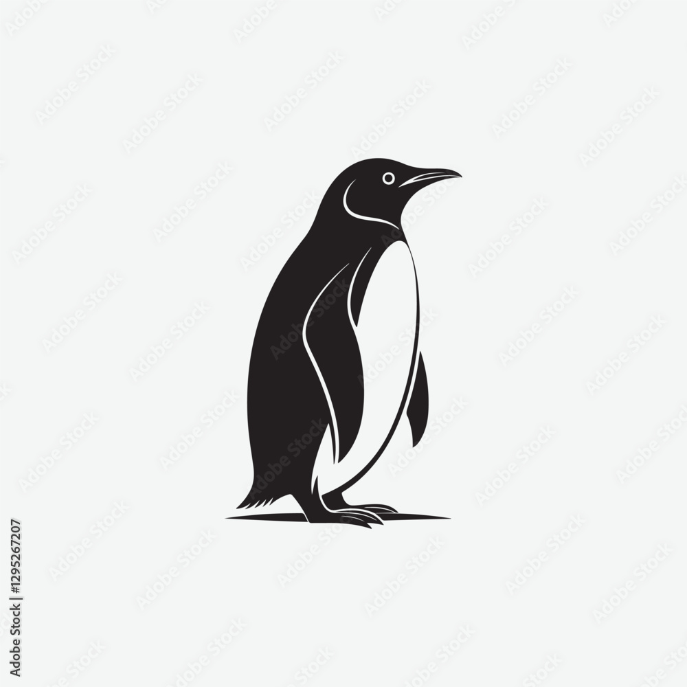 Obraz premium Discover stunning Penguin Vector Silhouette designs perfect for logos, illustrations, and more. Download high-quality, customizable vectors for your creative projects.
