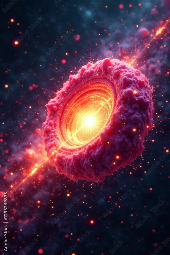 Fototapeta premium Massive particle collider harvests chroniton particles , environmental protection, collider