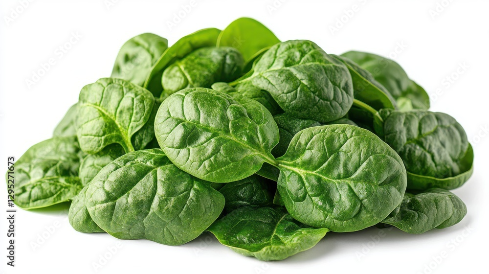 Obraz premium green spinach isolated on transparent background
