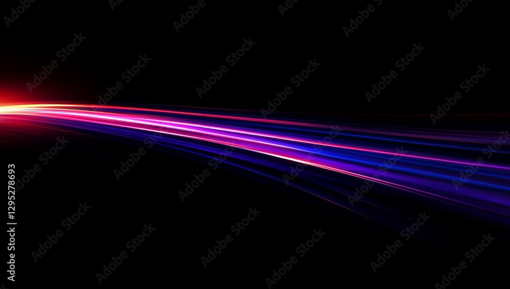 Abstract vibrant light trails on black background Abstract vibrant light trails on black background