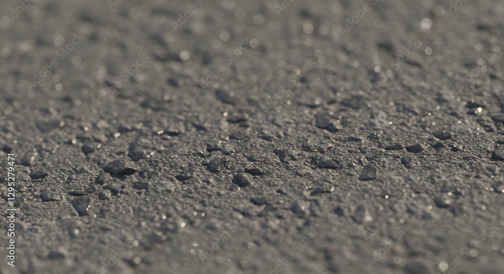 Close-up of Wet Concrete Surface with Small Stones and Water Droplets Close-up of Wet Concrete Surface with Small Stones and Water Droplets