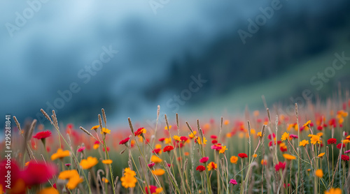 red poppies in the field