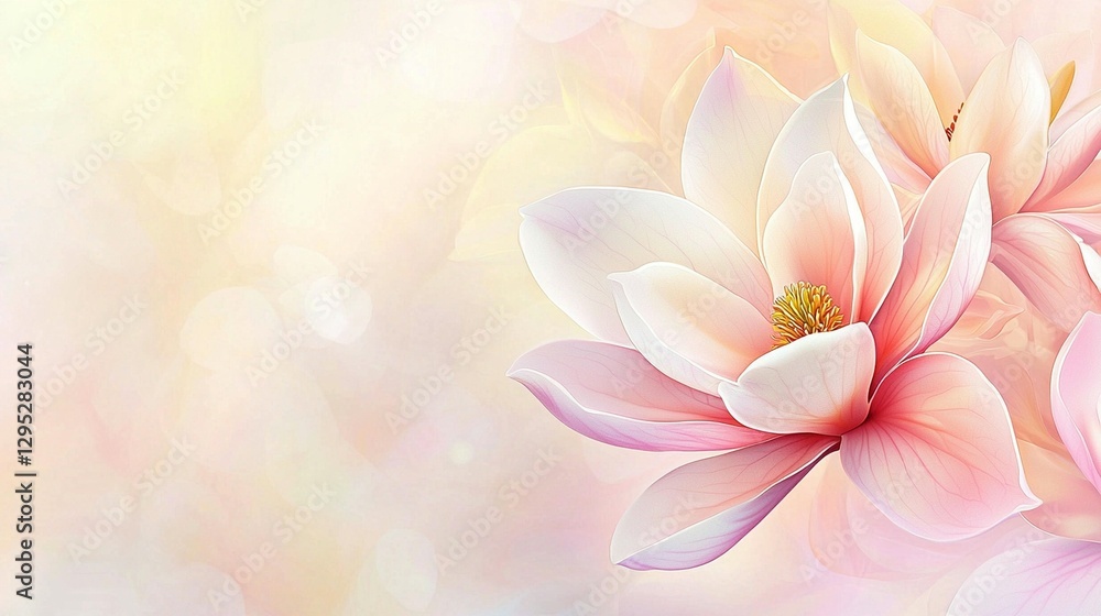 Fototapeta premium Soft Pink Magnolia Blossom