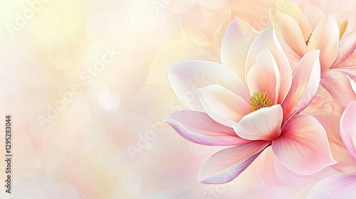 Soft Pink Magnolia Blossom