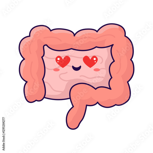cute intestine organ