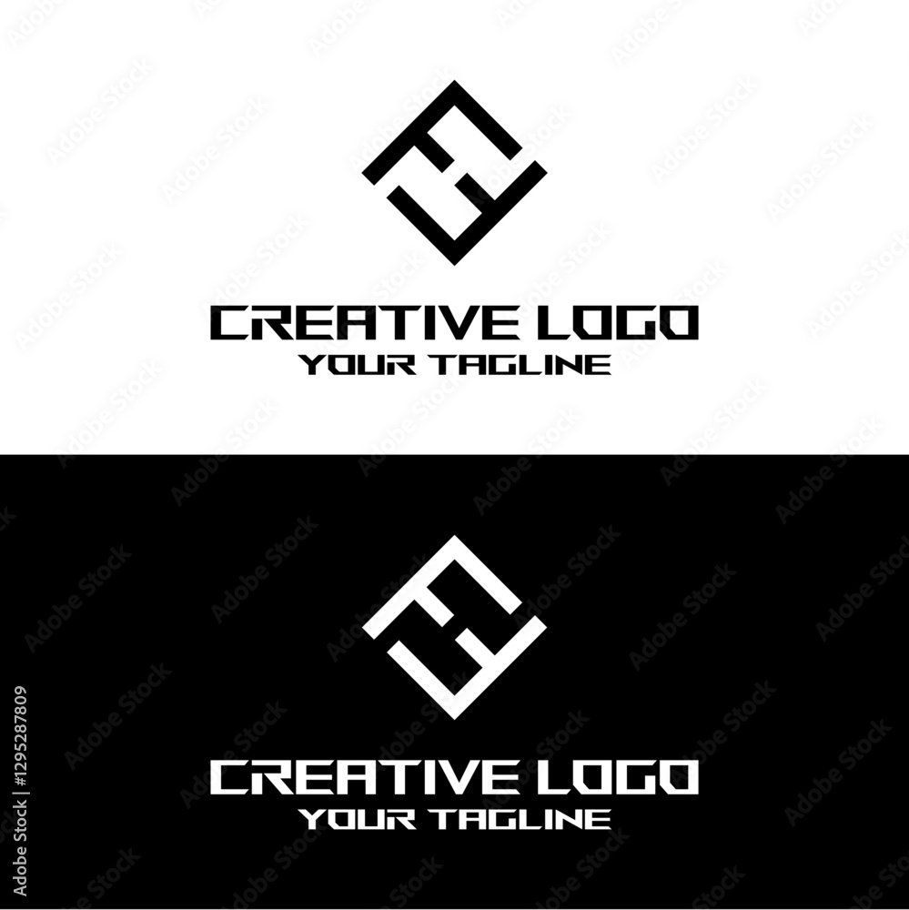 Obraz premium creative letter logo ff design vector