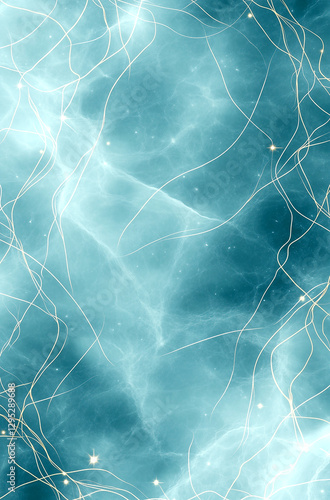 The image is a blue background with a lot of white lines. The lines are very thin and they are scattered all over the background. The background is very bright and it gives off a feeling of energy