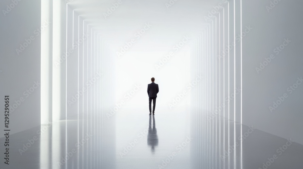 Obraz premium Executive departures with a farewell speech by the outgoing leader. Featuring gratitude and closure