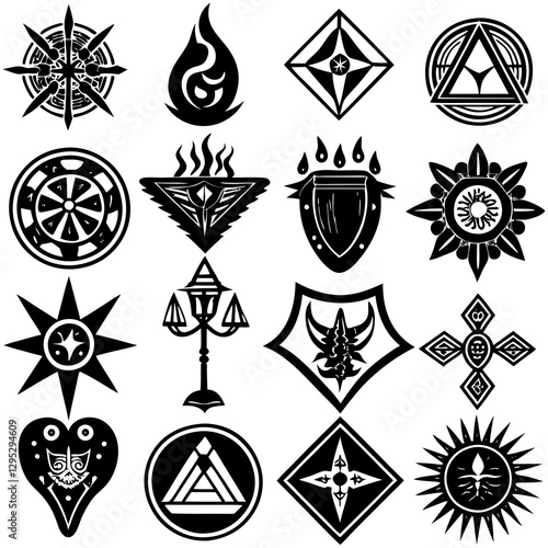 "Magic & Alchemy Sigils Vector Art - Mystical Symbols Collection"