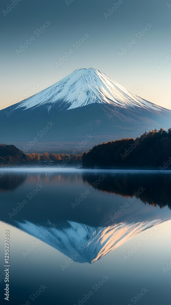 Reflections of Mount Fuji: A Majestic View Across Calm Waters Reflections of Mount Fuji: A Majestic View Across Calm Waters