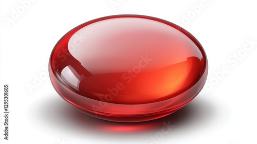 Free Download red button bead isolated on transparent background catoon style - GFXLoad