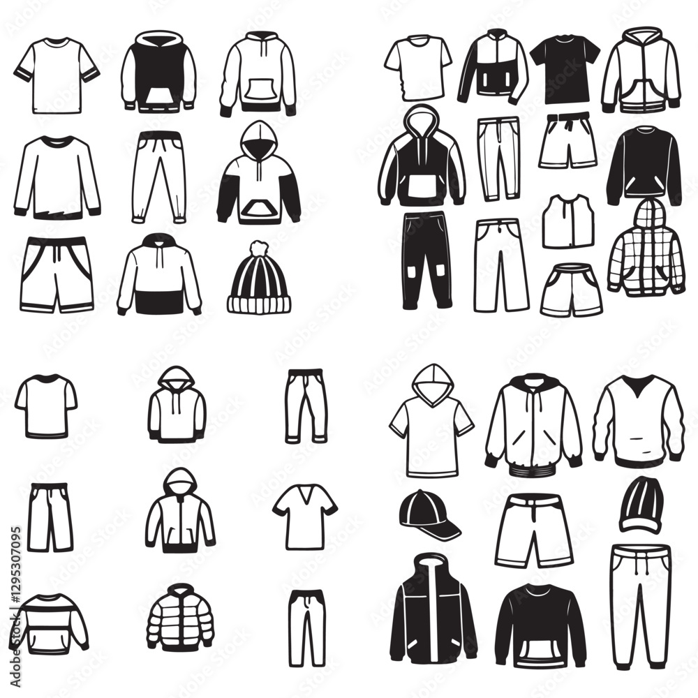 Streetwear Mockup Pack Template Bundle – Editable Vectors for Clothing Designers Collection of various clothing items including t-shirts, hoodies, jackets, pants, shorts, beanies, caps flats, etc Streetwear Mockup Pack Template Bundle – Editable Vectors for Clothing Designers Collection of various clothing items including t-shirts, hoodies, jackets, pants, shorts, beanies, caps flats, etc