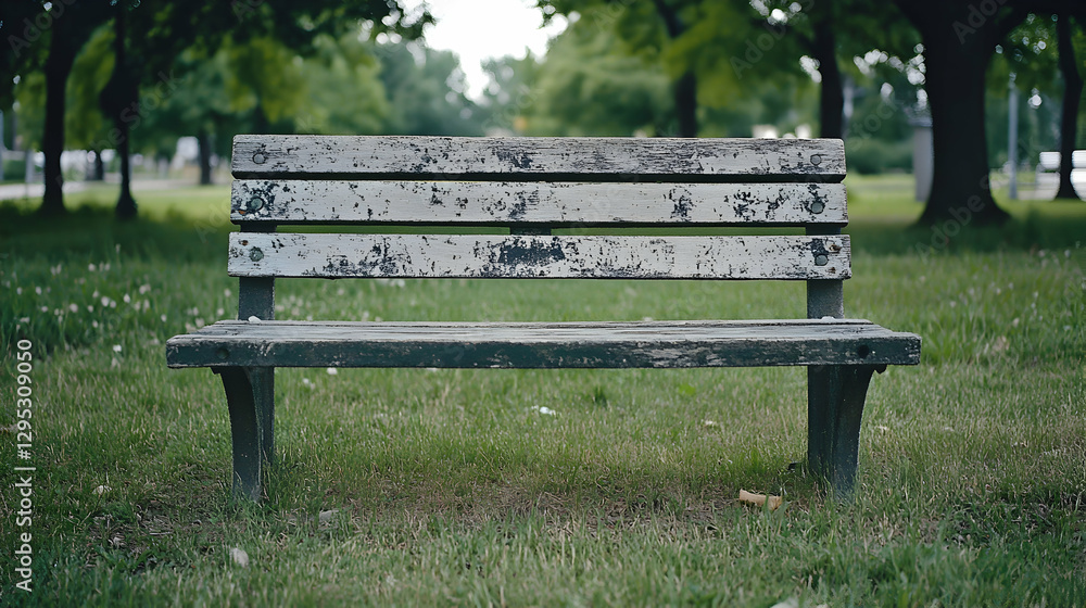A serene park scene featuring a rustic wooden bench, evoking tranquility and peaceful relaxation under the shade of lush trees, perfect for contemplation A serene park scene featuring a rustic wooden bench, evoking tranquility and peaceful relaxation under the shade of lush trees, perfect for contemplation
