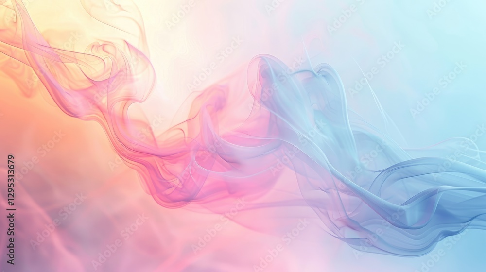 Abstract pastel colored smoke flow on a light background. Background image of multi colored and vibrant color mixing together. Digital design for modern art and prints. Motion shot design. AIG51. Abstract pastel colored smoke flow on a light background. Background image of multi colored and vibrant color mixing together. Digital design for modern art and prints. Motion shot design. AIG51.
