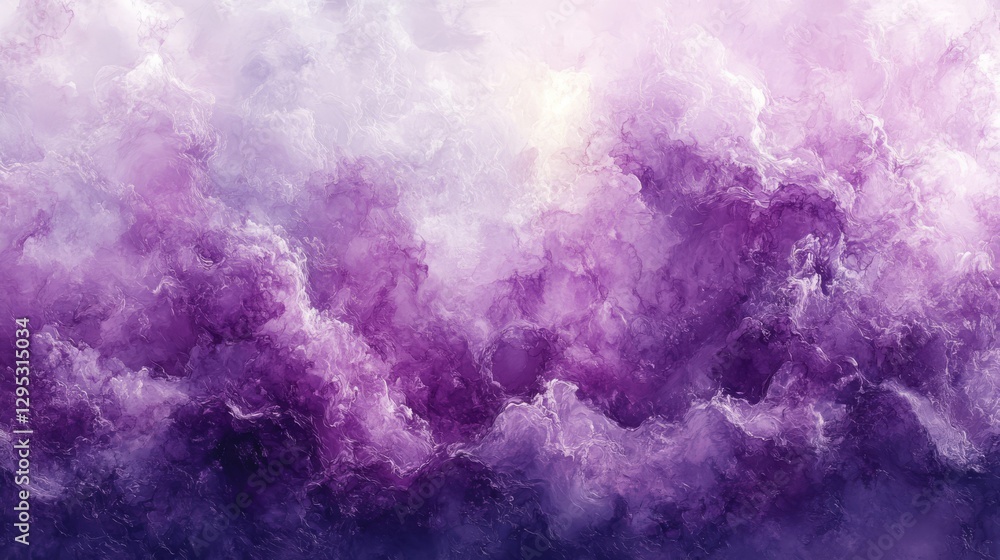 Fototapeta premium Abstract Purple and White Cloud Swirl Texture Background