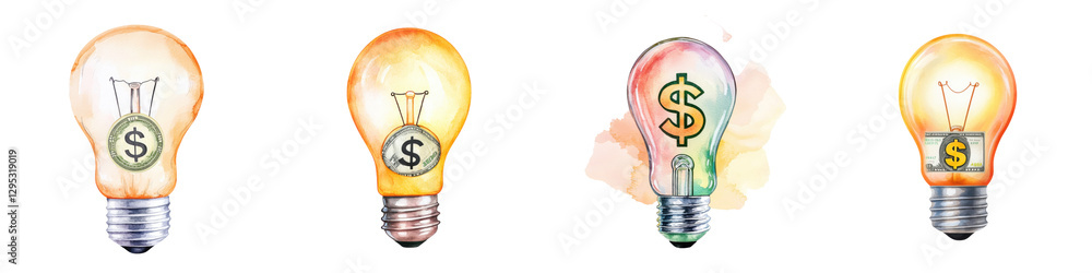 Creative Light Bulb Ideas Representing Business Growth and Innovation Creative Light Bulb Ideas Representing Business Growth and Innovation