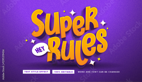 Super Rules text style effect editable