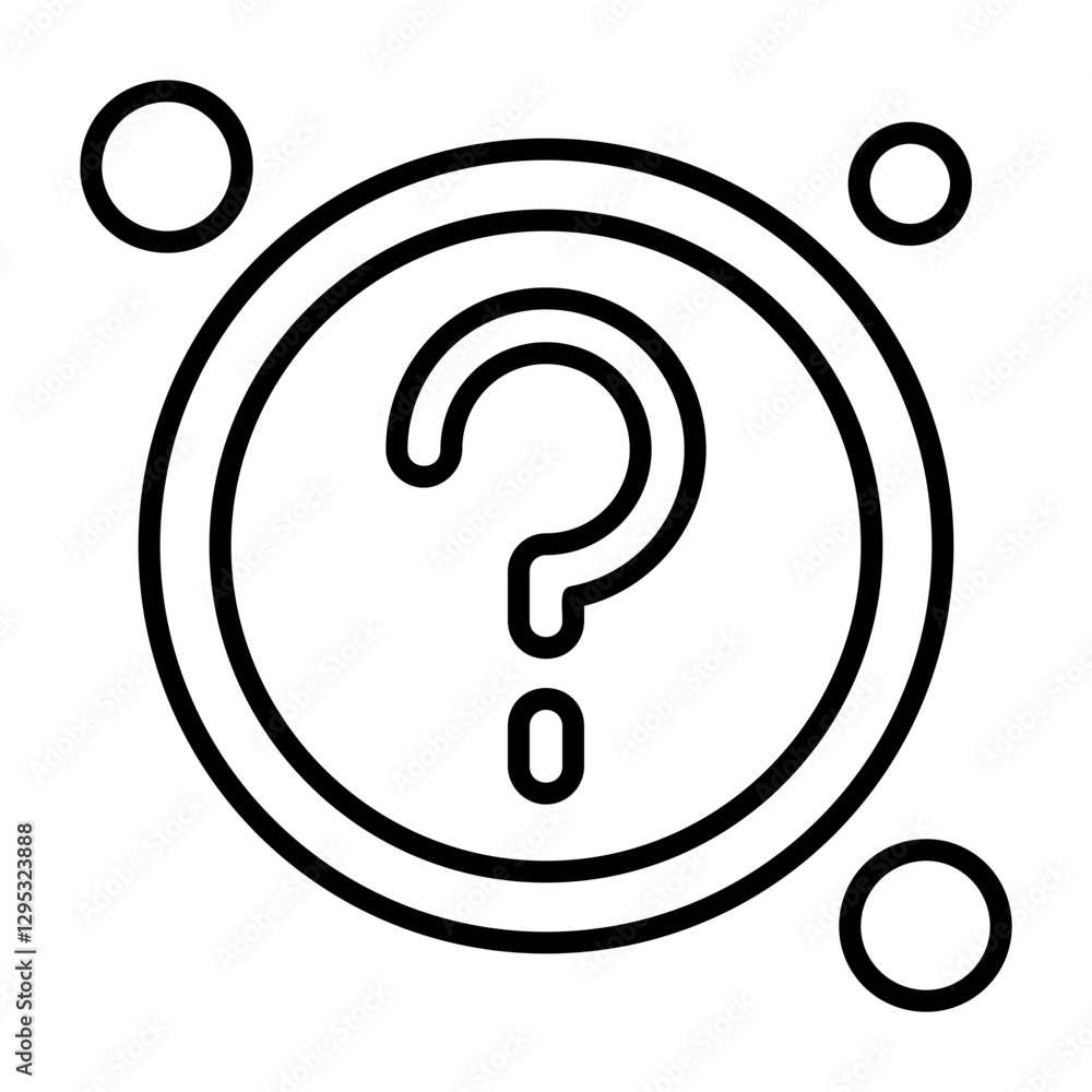 FAQ Button Outline Style Icon Design FAQ Button Outline Style Icon Design