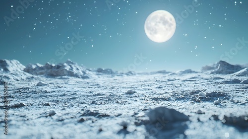 Wallpaper Mural The silver snow under the starry sky on a winter night Torontodigital.ca