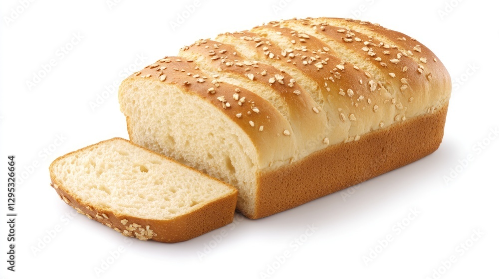Delicious Loaf of Oat-Topped Bread, Ready to Slice and Enjoy Delicious Loaf of Oat-Topped Bread, Ready to Slice and Enjoy