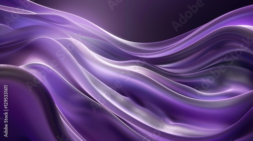 Wallpaper Mural Abstract purple flowing wave layers. Digital artwork of wavy pattern of gradient purple watercolor with fabric texture. Modern digital design for poster. Motion shot of colorful fluid waving. AIG51. Torontodigital.ca