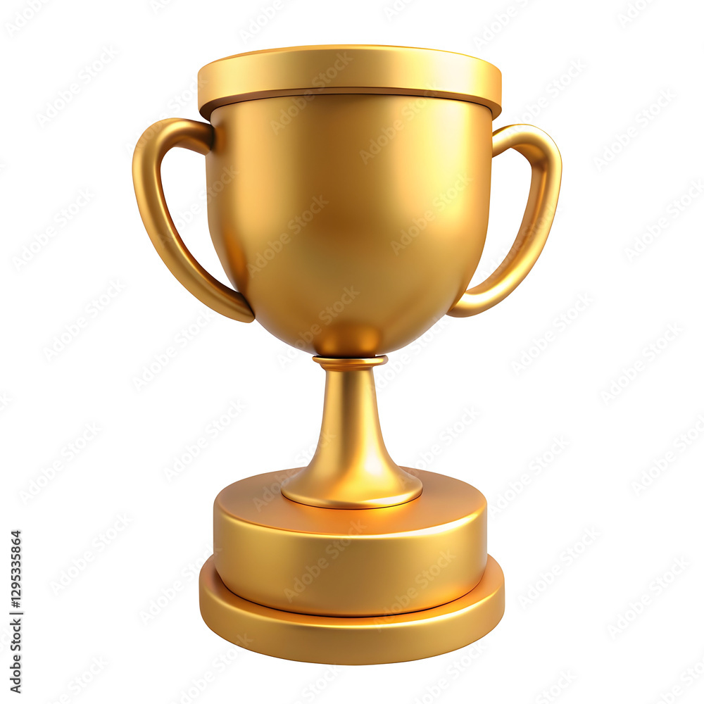 Golden trophy cup isolated on transparent background, png Golden trophy cup isolated on transparent background, png