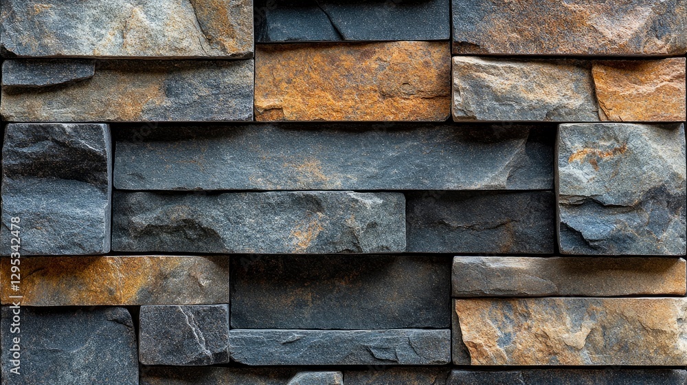 Rustic Stone Wall Texture Dark Grey and Brown Stacked Stone Background Rustic Stone Wall Texture Dark Grey and Brown Stacked Stone Background