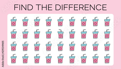 game. a child's game. find the difference. search among the drawings. a child's puzzle. vector. puzzle. A fun game. an easy game for kids.