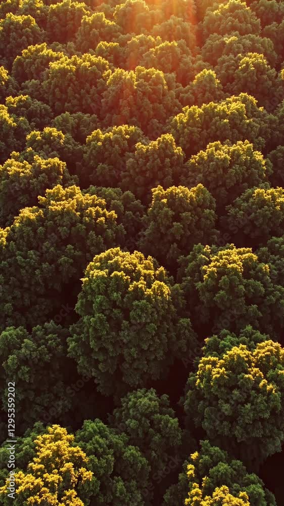 Aerial view of lush green forest canopy, capturing the vibrant foliage from above. Ideal for nature-themed video content with a serene, natural style. Live mobile wallpaper. Aerial view of lush green forest canopy, capturing the vibrant foliage from above. Ideal for nature-themed video content with a serene, natural style. Live mobile wallpaper.