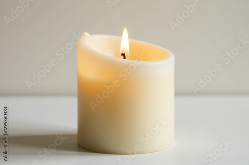 Wallpaper Mural A beautifully crafted candle with a simple, elegant design and a natural color. creativity hobby and handicrafts, diy, background for design. Torontodigital.ca