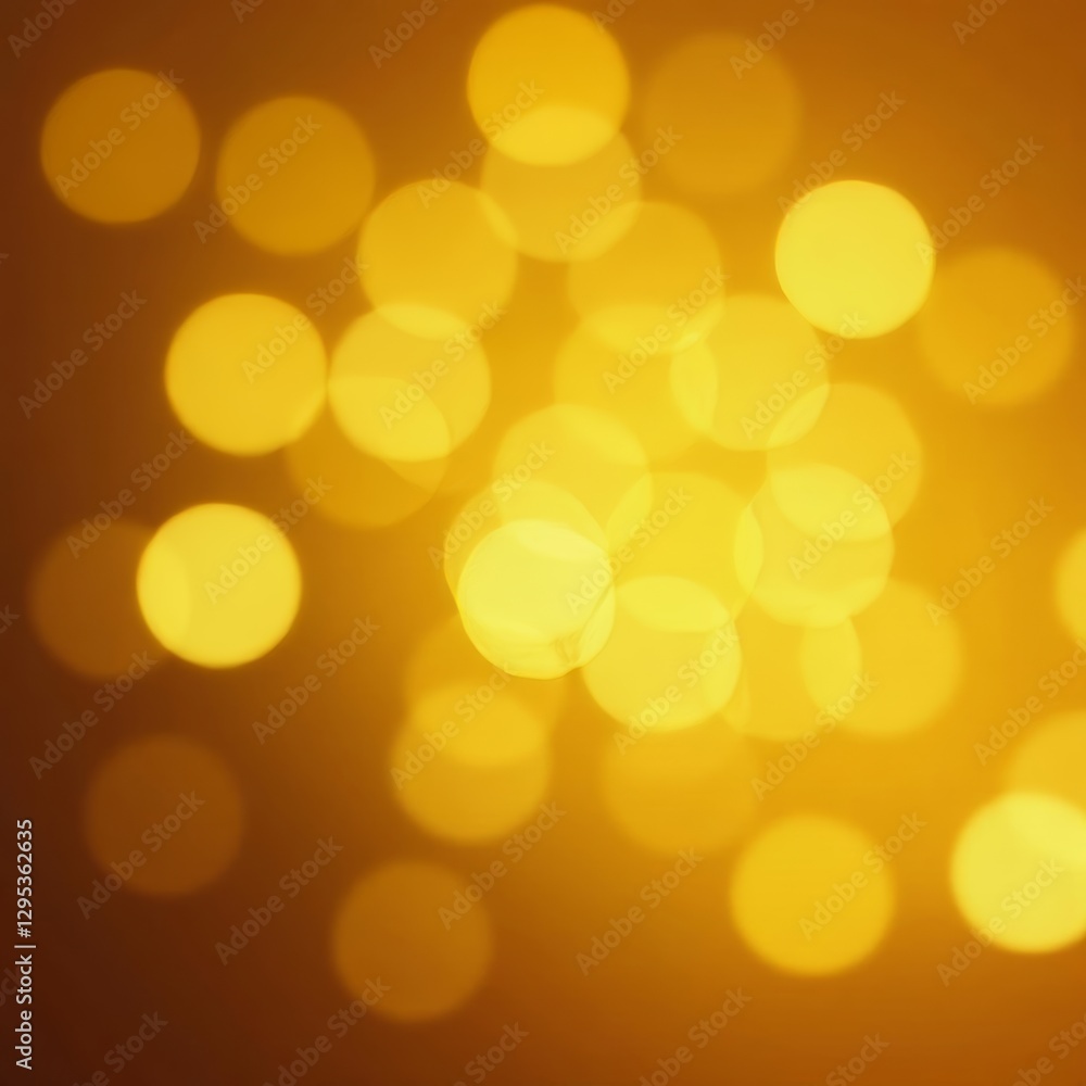 Obraz premium Abstract gold bokeh, shimmering yellow lights, defocused, holiday, yellow
