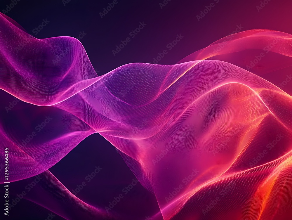 Fototapeta premium Pink-red lightwave abstract flow